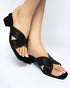 RHEA Crystal Studded Block Heels